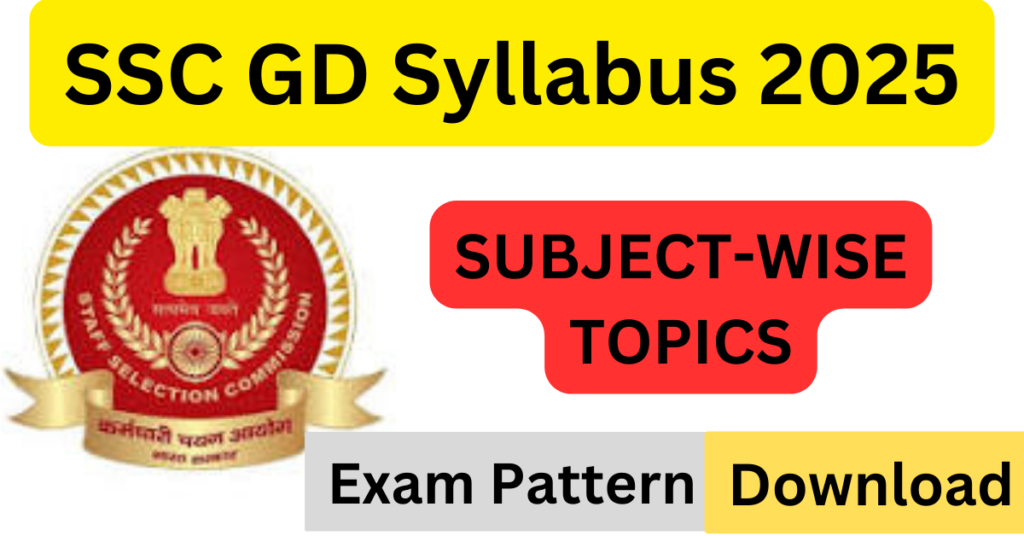 ssc gd syllabus 2025